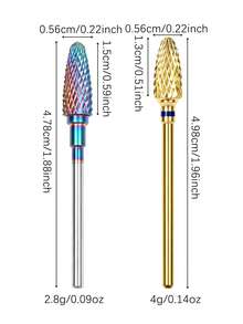 1 Peça Broca Profissional para Unhas, Cabeça de Aparar e Lixar Cutículas, Ferramenta de Remoção para Cuidados com os Pés, Adequada para Unhas de Gel Acrílico, Ferramenta de Cuidados com as Unhas - Multicolorido - Visão 8