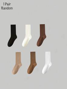1/5/10 Pasang Kaos Kaki Minimalis Netral Musim Gugur yang Dapat Ditumpuk, Kaos Kaki Longgar Serbaguna untuk Pelajar, Kembali ke Sekolah - MultiWarna - View 11