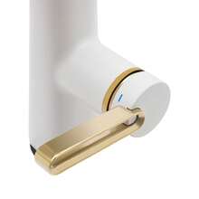 YUNRUX Pull-Out Spray Faucet, Pull-Out Bathroom Faucet, Bathroom Sink Faucet - 白色 - 查看 5