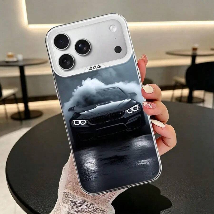 Phone Cover Case For IPhone 17 Pro Max 11 14 Plus 17e Air 13 15 16 12 Pro Black Car Print MAZ4 - Mix06 - 查看 1