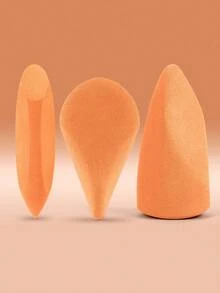 MAANGE 1/3個多面化妝蛋，多功能化妝海綿，可重複使用/可清洗，適用於液體和乳霜底妝，可打造漸層遮瑕妝容的暈染海綿，女性化妝配件，女性禮物，居家或攜便使用 - 彩色 - 查看 3