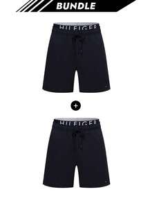 Tommy Hilfiger [Bundle] TH2042S Regular Fit Men's Swim Shorts Dark Blue X 2 - Blue - View 1