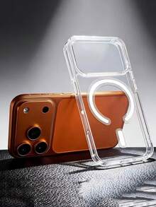 透明壓克力磁吸手機殼 夏季創意皮膚紋理磨砂保護殼，適用於 iPhone 17 Pro Max 17 Pro 16 Pro Max 16 Pro 15 14 13 12 Pro Max Plus 11 13 16 17 系列 - 無色 - 查看 4