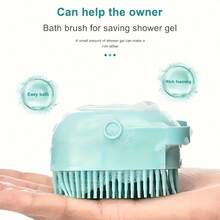 Pet Grooming System Bath Brush, Random Color, Cat Massage Comb, Cat & Dog Universal Bath Brush With Built-In Storage - Gentle Pet Comb, Massage Bath Brush With Built-In Shampoo Dispenser, Multi-Functional Massage Comb And Cleaning Tool, Ergonomic Handle - Pink - View 3