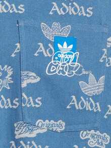 Adidas/Adidas Authentic 三葉草男款寬鬆版型滿版印花時尚襯衫 JN1662 - JN1662 - 查看 5