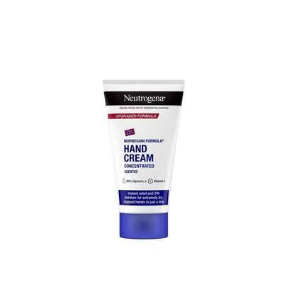 Neutrogena Crema de Manos Concentrada 50 Ml - Fórmula Noruega, Glicerina, Vitamina E, 24 Horas de Hidratación, Compatibilidad Cutánea Dermatológicamente Confirmada