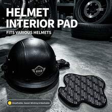1pc Universal Detachable Helmet Inner Lining Pad - Black - View 6