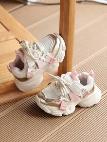 1 Pair New Boys' Sports Shoes, Spring/Autumn Baby Shoes, Children's Shoes With Soft Sole - Beige - View 5