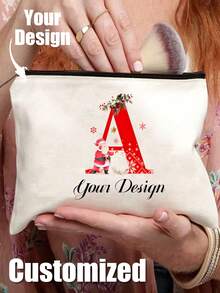 Custom Pink Butterfly & Floral Breast Cancer Awareness Makeup Bag, Lightweight Polyester Cosmetic Storage Pouch, Personalized Name Travel Toiletry Organizer - Multicolor - View 8