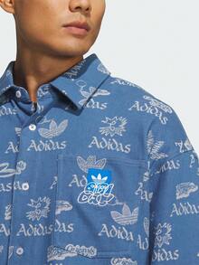 Adidas/Adidas Authentic 三葉草男款寬鬆版型滿版印花時尚襯衫 JN1662 - JN1662 - 查看 2