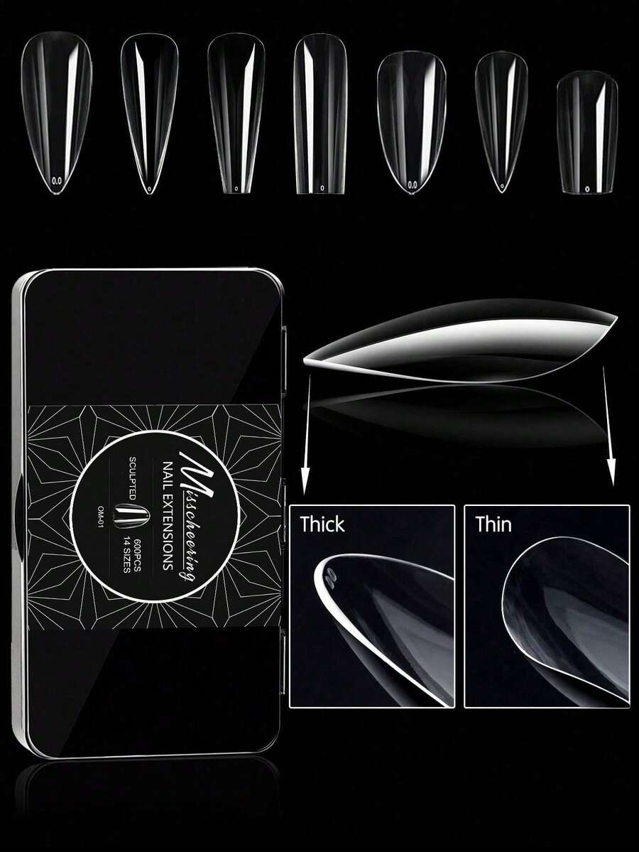 120pcs Natural Shape Or Ballet/Sculpted Acrylic False Nails, With Ultra ...