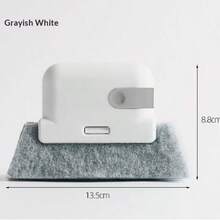 1pc Multifunctional 2-In-1 Window Sill Cleaning Brush, Suitable For Window Grooves, Window Tracks And Corners, Detachable, Glass Door Groove Cleaning Brush - Grey - Multicolor - View 12