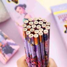 1set The Cool Girls' Theme Pencil Set Is Universal For Practicing Calligraphy And Filling In Answer Cards. The Girls' Birthday Gift Looks Outstanding. (Stochastic Style) - Multicolor - View 8