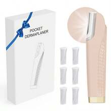 Ultrasonic Facial Razor, Exfoliating Dead Skin And Peach Fuzz, Rechargeable, Electric Facial Shaver With LED Light And 6 Replacement Blades, 90mAh Lithium Battery Capacity, Suitable For Women's Face, 3-Speed Exfoliating Tool For Removing Pimples And Dead Skin, Eyebrow And Facial Hair Remover, Perfect Holiday And Christmas Gift For Family And Friends - Multicolor - View 14