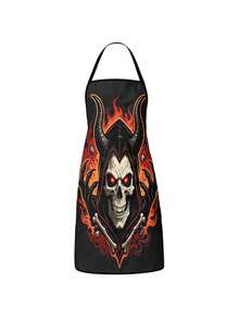 2pcs Halloween Apron - Autumn Harvest Skeleton Pattern Kitchen Apron - Lightweight Cooking Apron, Suitable For Halloween Dinner, Autumn Party And Daily Use - Easy To Clean Home Decor - Multicolor - View 7