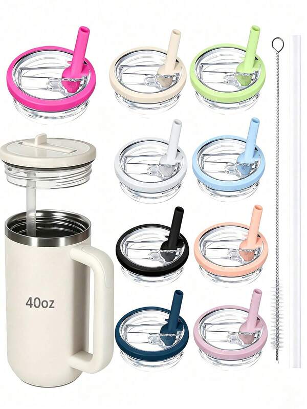 40oz Tumbler Leak-Proof Replacement Lid With Dust-Proof Straw Flip Lid, Splash-Proof Cup Accessory, Compatible With Stanley 40oz, Summer Hot Seller, Perfect For Gym, Office, Travel, Gift