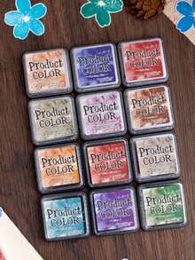Mini Ink Pad For Stamps, Water-Based Ink Pad For Scrapbooking, Journaling, Card Making, DIY Adult Craft Scrapbooking Supplies (Earth Neutral) - Multicolor - View 3