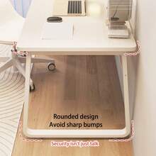 Modern Gaming Computer Desk, Simple Style Home Office Writing Table, Study Corner PC Work Desk For Bedroom - Maple - View 5