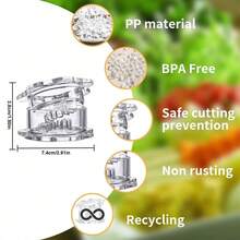 Manual Garlic ,Manual Garlic Crusher And Mincer, Transparent Twisting Garlic Chopper Tool, Multi-Functional Handheld Grinder For Ginger, Nuts, Herbs And Spices, Easy To Clean Kitchen Gadget - White - View 2