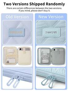 DANYCASE Funda protectora acolchada para tablet de 11-13 pulgadas, estuche de transporte compatible con 10th 11th 10.9 Pro 11 12.9 7th 8th 9th 10.2 - Celeste - Ver 4