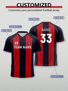 1PC Customized Personalized Football Jerseys Customized Names And Numbers, Logos, Fan Sports Training Clothes,Italy National Bologna City. - Red - View 1