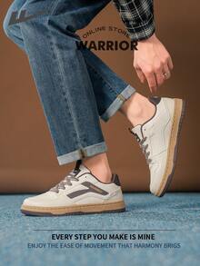 Warrior Men's Board ShoesSpring And SummerComfortable Modest Style Casual Yet Sleek Sneakers Applicable Throughout The Year Wear-Resisting All-Day Wear Training Sneakers Running Shoes - Dark Rice/brown - View 6