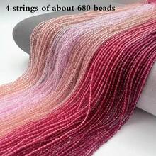 2mm Random Color 680pcs/Set Charming Electroplated Crystal Beads, Spindle Glass Beads DIY Jewelry Beading Accessories, Wheel Crystal Loose Beads, Hanging Rope Accessories, Suitable For Men And Women As Daily Or Holiday Gifts. - Multicolor - View 12