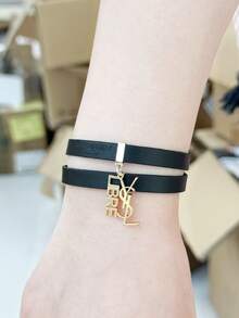 Yves Saint Laurent Vòng tay YSL màu đen, món quà hoàn hảo cho bạn gái - màu đen - Xem 6
