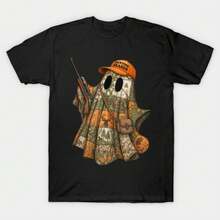 UnisexHunting Season Ghost Camo Patchwork Funny Spooky Camouflagethe Weeknd Concert Outfits  Halloween Back To School - 黑色 - 查看 1