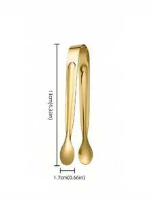 2pcs/4pcs/6pcs/9pcs/12pcs Stainless Steel Sugar Tongs, Multi-Function Sugar/Ice Tongs, Coffee Dessert Candy Snack Small Clips, Elegant Gold/Silver Color Easy To Clean Kitchen Tools, Suitable For Coffee, Tea, Dessert, Bar, Buffet, Kitchen, Wedding And Other Occasions. Elegant Design, Versatile Use, Compact Size, Small Tableware. - View 9
