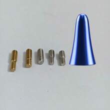 TRTY 1pc 1.57inch Aluminum Alloy Car Roof Short Antenna And 2 Universal Screw Adapters, Car Conical Short Antenna, Antenna Top Cover Modification Accessory, Avoid Roof Rack Obstruction - High Conductivity Copper, Corrosion And Deformation Resistant, Suitable For Holden 1317 And Most Car Models Short Antenna Modification, Enhance Audio Signal And Clear Sound Quality, Also Suitable As A Gift - Conical Short Car Antenna - View 14