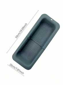 An Integrated And Extendable Water Basin Draining Basket, Suitable For Use In The Kitchen. It Can Be Folded And Retracted, Making It Convenient For Storage And Cleaning. - Collapsible Drain Basket/50*20CM/Color Random - View 11