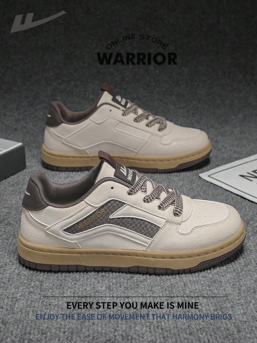 Warrior Men's Board ShoesSpring And SummerComfortable Modest Style Casual Yet Sleek Sneakers Applicable Throughout The Year Wear-Resisting All-Day Wear Training Sneakers Running Shoes - Dark Rice/brown - View 1