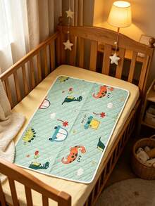1pc Baby Diaper Changing Pad, Soft Breathable Skin-Friendly Durable, Washable And Reusable, Suitable For Newborn Boys And Girls, Baby Gift - Multicolor - View 2