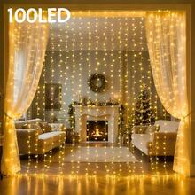 Battery Case Design Window Curtain Lights With 8 Light Modes, Soft Warm Glow LED String Lights For Backyard Gazebo Holiday Party Decoration - Warm White - View 6