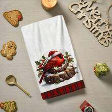 2/4/48pcs Christmas Series North American Cardinal Pattern Printed Kitchen Towels - Super Soft, Highly Absorbent Polyester Dish & Hand Towels, Perfect For Holiday Decor, Kitchen Decor, Party Decor. - Multicolor - View 7