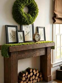 Artificial Moss Mat, Faux Moss Table Runner, Wedding Table Centerpiece Decor, Fairy Garden Handmade, Indoor Green Artificial Grass Wall Decor - Multicolor - View 8