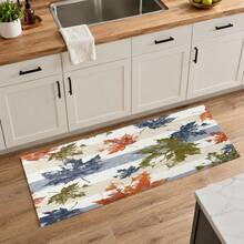 1pc Autumn Colorful Maple Leaf Pattern Diatomaceous Earth Kitchen Drain Mat, Quick-Drying Absorbent Non-Slip Coffee Machine Mat And Dish Drying Mat, Suitable For Kitchen Countertop And Holiday Home Decor - Multicolor - View 10