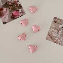 Heart-Shaped Cable Organizer, Dual Slot Desktop Adhesive Cable Holder, Self-Adhesive Heart Design Cable Management Rack, Gift For Friends - Pink - View 7