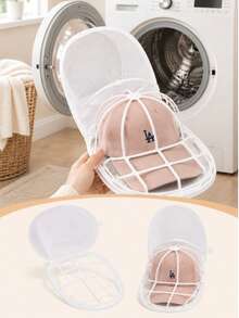 2/1pc Baseball Cap Wash Bag, Machine Washable Hat Cleaning Tool, Anti-Deformation Protective Hat Rack, Reusable Baseball Cap Storage Bag, Suitable For Travel And Home Use, Keeps Shape During Washing, Back To School Season, New Year Gift - Multicolor - View 5