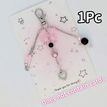 1pc/2pcs Fashion Handmade Resin Beaded Keychain, Punk Style Women's Fashion Accessory, Lobster Clasp Pendant, Car Decoration, Bag Charm, Gothic Style - Multicolor - View 18