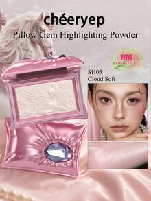 chéeryep Pillow Gem 高光粉 SH03 Cloud Soft Mist，柔霧與閃耀雙效妝容，打造顴骨與鼻樑的自然光澤，修飾臉部輪廓，細緻雲母珍珠粉，不油膩，適合送禮，4.8g/0.16 Oz - SH03 Cloud Soft‌ - 查看 2