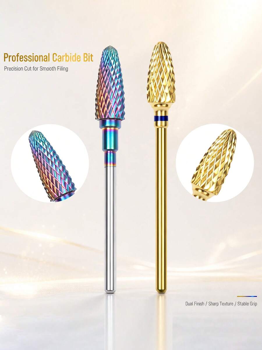 1 Peça Broca Profissional para Unhas, Cabeça de Aparar e Lixar Cutículas, Ferramenta de Remoção para Cuidados com os Pés, Adequada para Unhas de Gel Acrílico, Ferramenta de Cuidados com as Unhas - Multicolorido - Visão 1