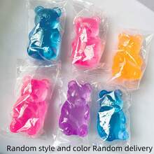 1 Stück Gummibär & Zuckerball Quetschspielzeug, langsam steigende Squishy Stressbälle, mit Maltose gefülltes sensorisches Fidget-Spielzeug, Angstlinderung & Konzentrationsspielzeug für sensorisches Spiel, geeignet für Erwachsene, (Zufällige Farbe) - Verschiedenfarbig - Übersicht 7