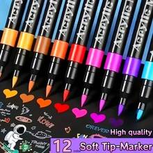 24/80 Colors Acrylic Marker Pens, Suitable For Scrapbooking, Black Paper, Stone Painting, Ceramics, Glass, Wood, Fabric, Canvas Cups And DIY Crafts Professional Use, Multi-Functional Art Tool - Multiple Styles - View 6