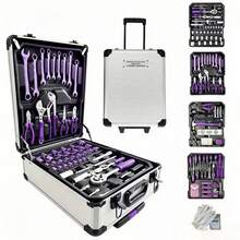 115/46pcs Professional Car Repair Tool Set: Portable Durable And Easy To Use Ratchet Wrench Set - Suitable For Car, Boat, Motorcycle Repair, Home Industrial Maintenance - Includes Carrying Case - Multicolor - View 1