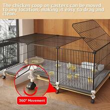 Encrypted Rabbit Cage Large Indoor Pet Rabbit Cage With Toilet, Automatic Waste Cleaning, Suitable For Guinea Pigs And Hamsters, Halloween, Christmas, Holiday Gift - Multicolor - View 7