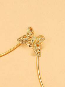 1pc Gold New Sexy Party Bow Body Chain, Rhinestone Bra Chain, Fashion Nightclub Style Women's Decoration - Multicolor - View 3