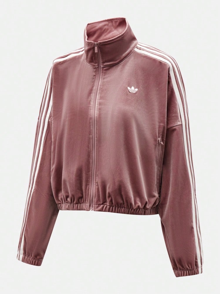 Adidas Originals Women's Track Top Jacket Knit Hoodless Outerwear KR9595 - Baby Pink - View 1