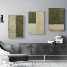 3er Set Leinwand Wandkunst Drucke, gerahmte Kunstwerke für individuellen Heim- und Bürostil, grüne abstrakte Poster für den Raum, grüne Textur Kunst, Heim- und Wohnheim Wanddekoration, Raumdekoration Ästhetik, Heimdekoration, Raumdekoration, optionaler Rahmen. - 3 Stück - Übersicht 10